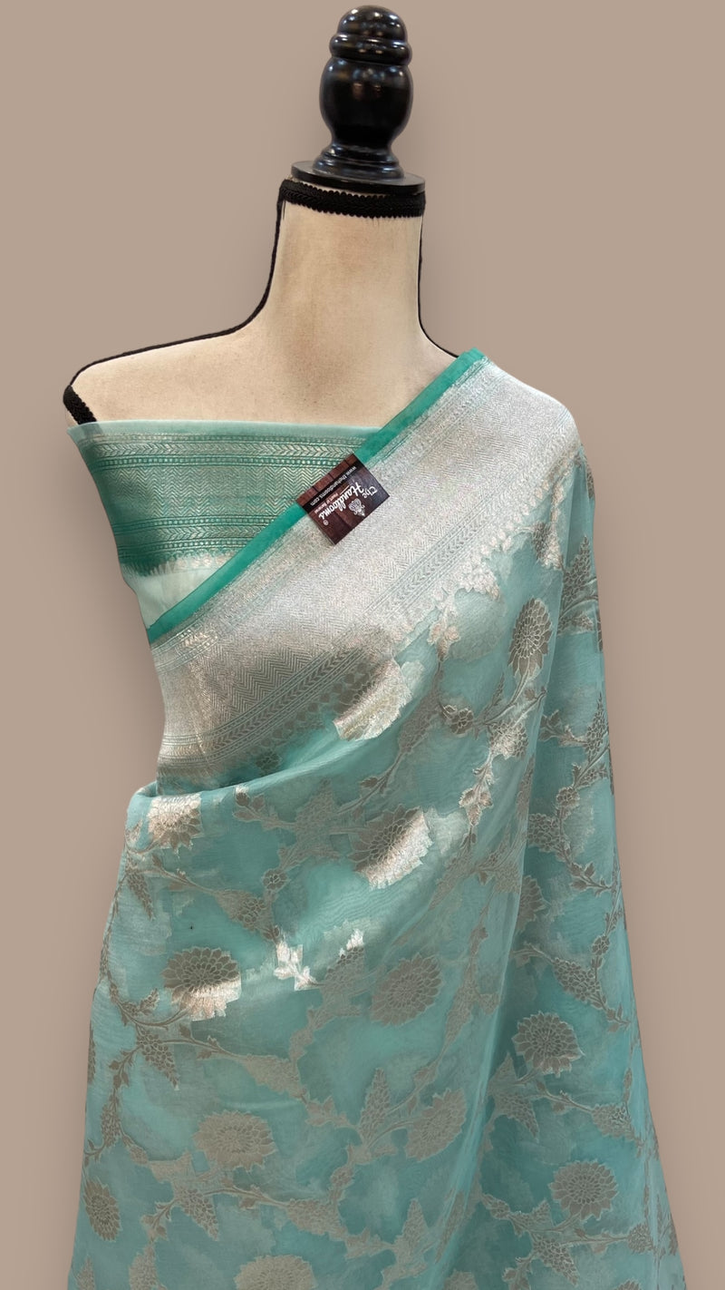 Pure Kora Handloom Banarasi Saree - The Handlooms