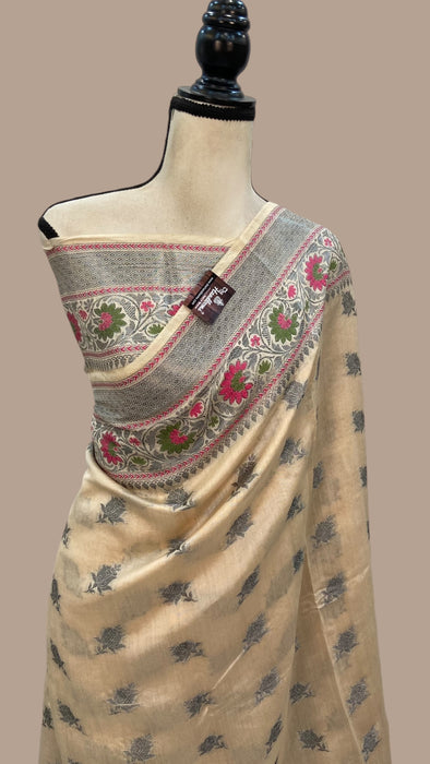 Pure Chanderi Handloom Banarasi Saree