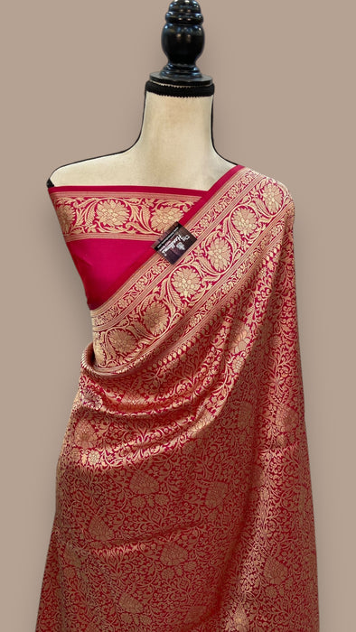 Pure Katan Silk Banarasi Handloom Saree - Tanchui Brocade