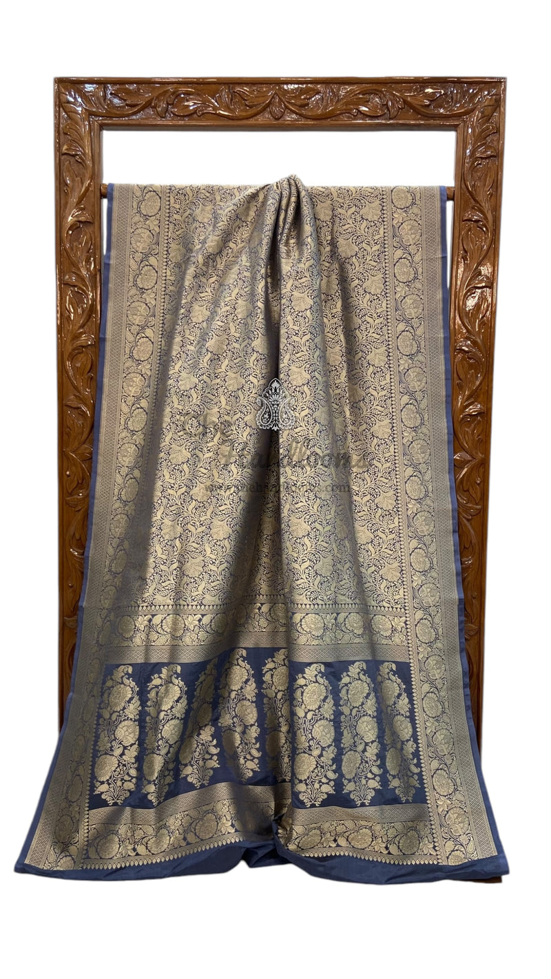 Pure Katan Silk Banarasi Handloom Saree - Tanchui Brocade - The Handlooms
