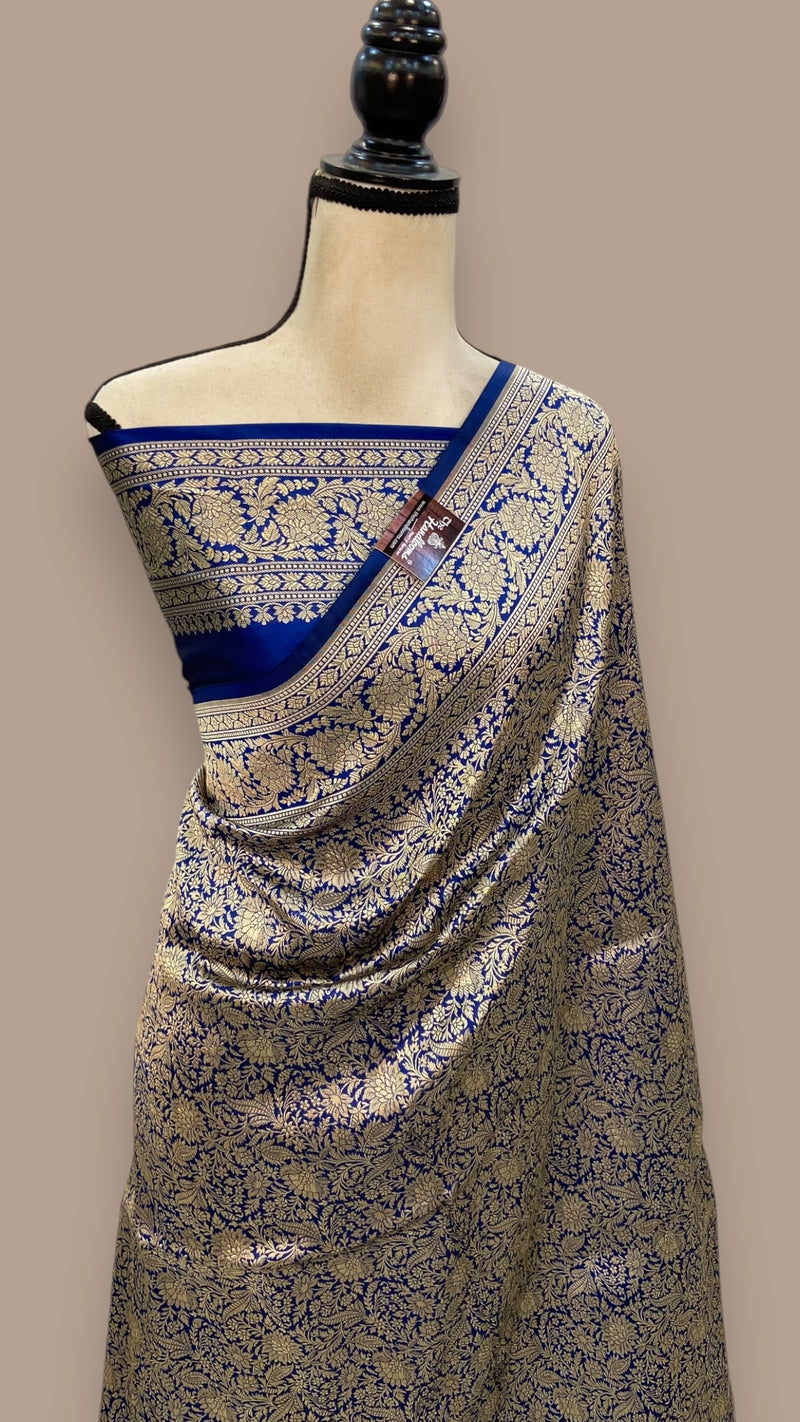 Pure Katan Silk Banarasi Handloom Saree - Tanchui Brocade - The Handlooms