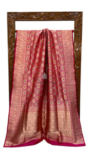 Pure Katan Silk Banarasi Handloom Saree - Tanchui Brocade With Meenakari - The Handlooms