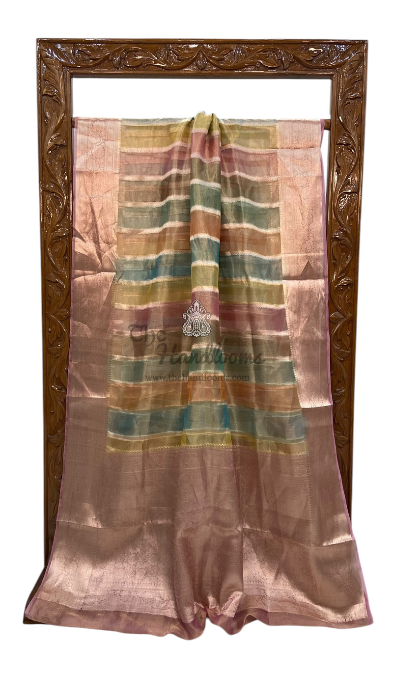 Pure Kora Tissue Handloom Banarasi Saree - The Handlooms
