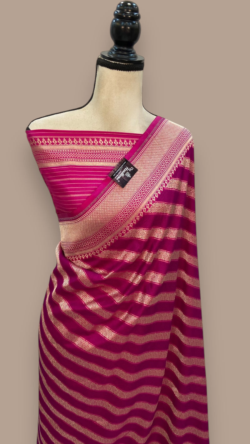 Pure Katan Silk Banarasi Handloom Saree - Tanchui Brocade - The Handlooms