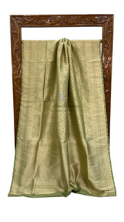 Regal Pure Katan Silk Banarasi Saree – Handwoven Tanchui Brocade - The Handlooms