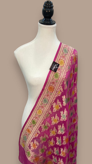 Khaddi Georgette Handloom Banarasi Dupatta