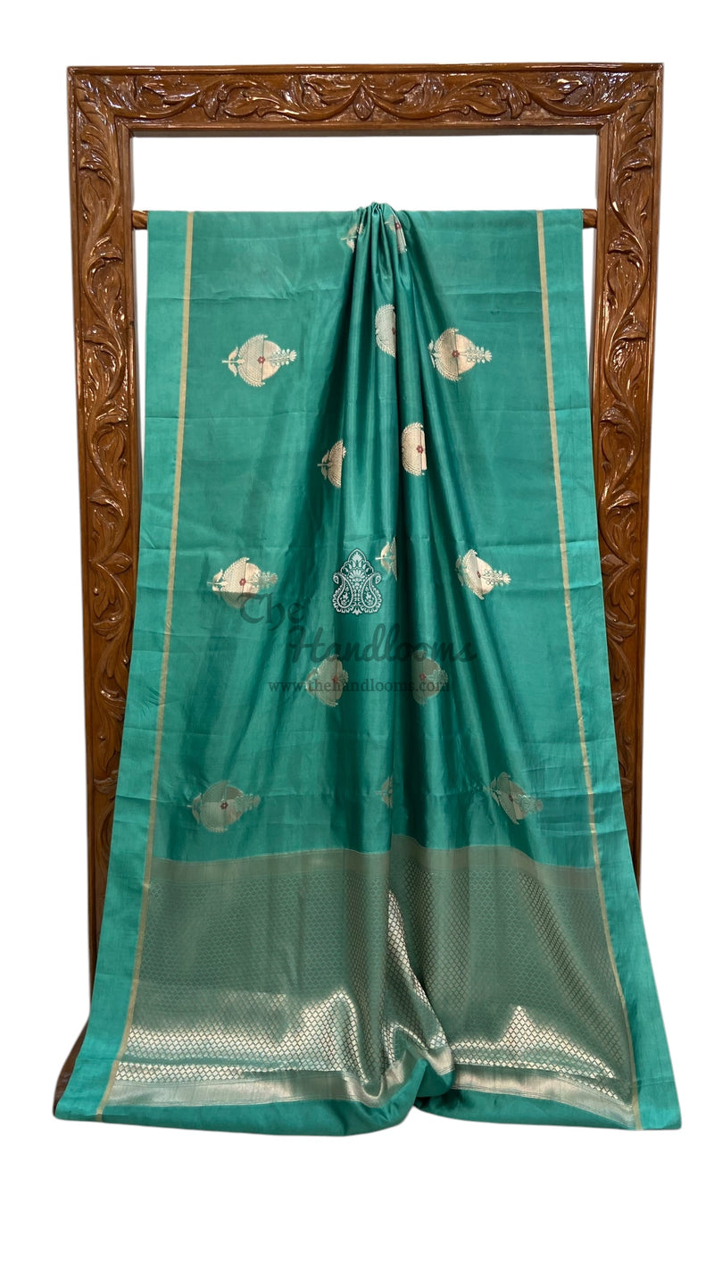 Pure Mango Silk Banarasi Handloom Saree - The Handlooms
