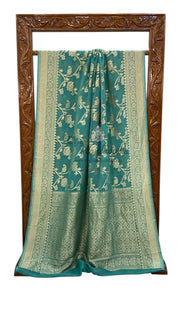 Khaddi Georgette Handloom Banarasi Saree - The Handlooms