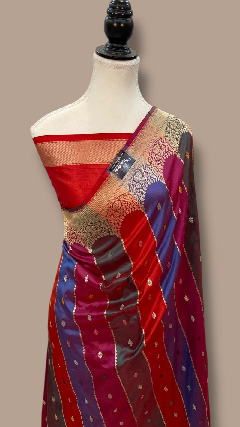 Pure Katan Silk Banarasi Handloom Saree - Rangkat - The Handlooms