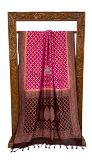 Pure Khaddi Georgette Banarasi Saree -  Gold zari - The Handlooms