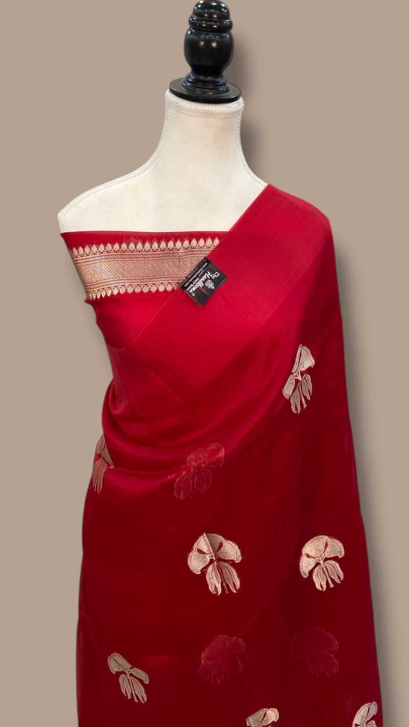 Pure Kora Handloom Banarasi Saree - The Handlooms