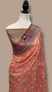 Tussar Silk Handloom Banarasi Saree With Chikankari - The Handlooms