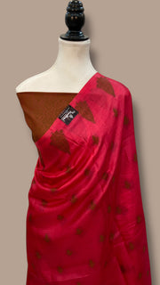 Pure Tussar Silk Handloom Banarasi Saree - The Handlooms