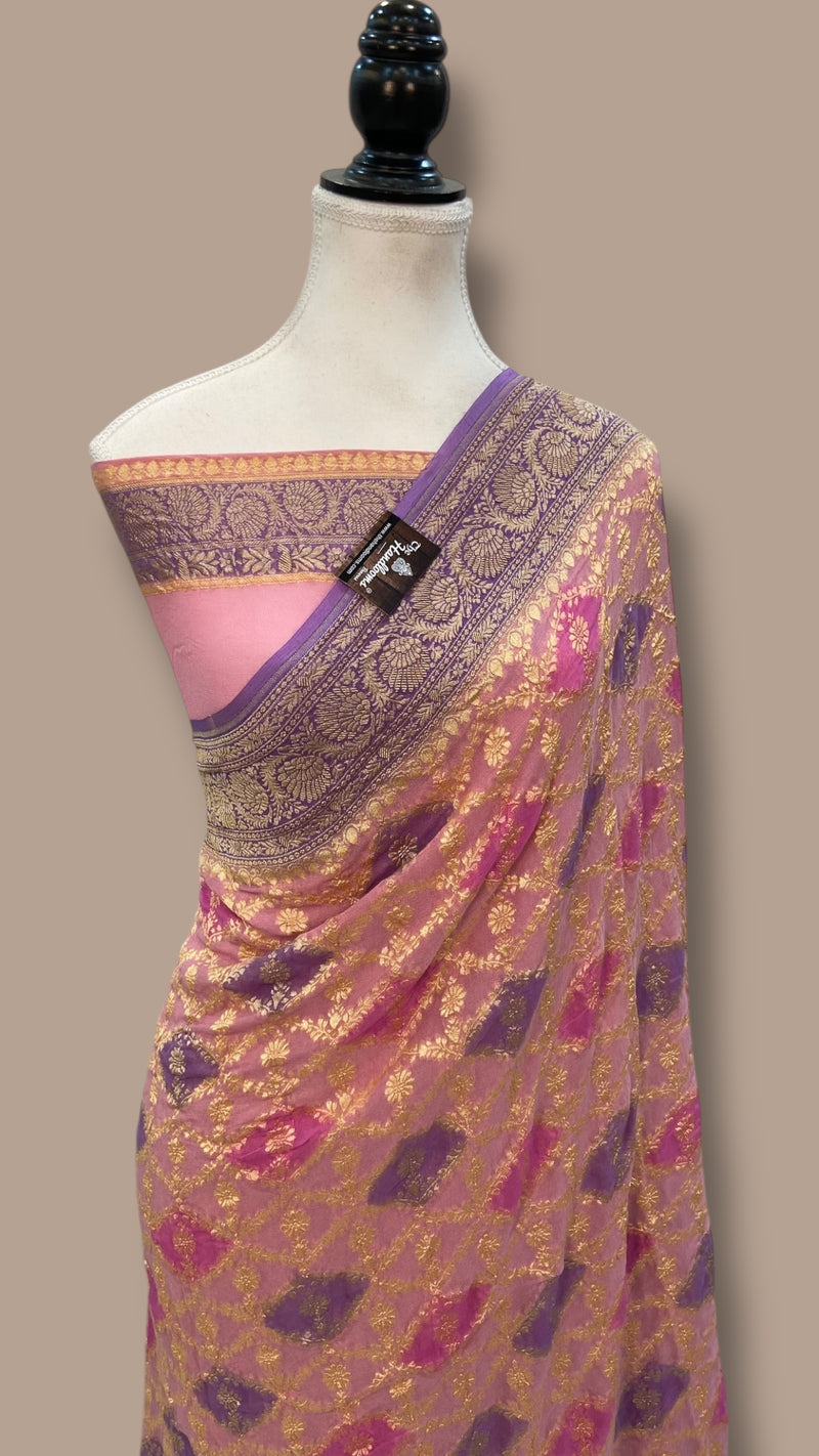 Khaddi Georgette Banarasi Saree - The Handlooms