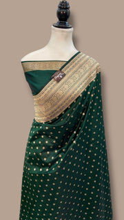 Pure Katan Silk Banarasi Handloom Saree - All over Jaal work - The Handlooms