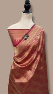 Regal Pure Katan Silk Banarasi Saree – Handwoven Tanchui Brocade - The Handlooms