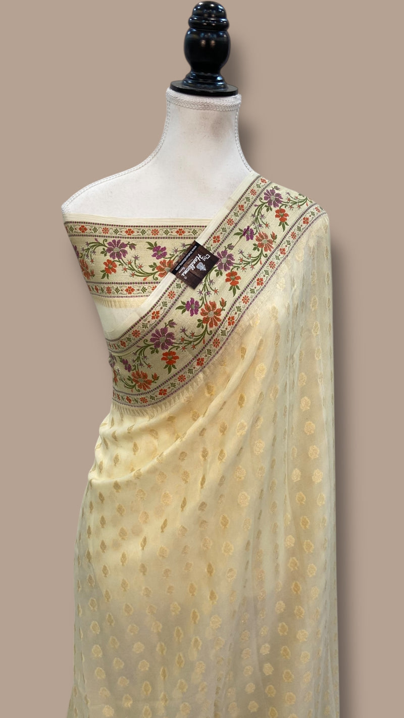 Pure Chiffon Khaddi Banarasi Saree - The Handlooms