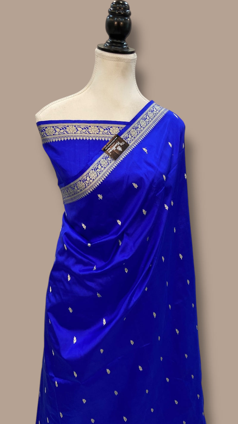 Pure Katan Silk Reshmi Zari Banarasi Handloom Saree - The Handlooms