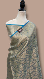 Pure Kora Tissue Tanchui Handloom Banarasi Saree - The Handlooms