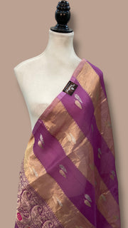 Pure Kora Tissue Banarasi Handloom Dupatta - The Handlooms