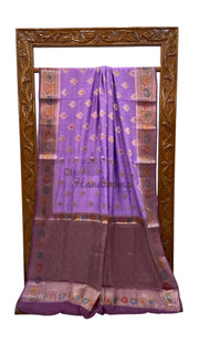 Pure Chiniya Silk Handloom Banarasi Saree - The Handlooms