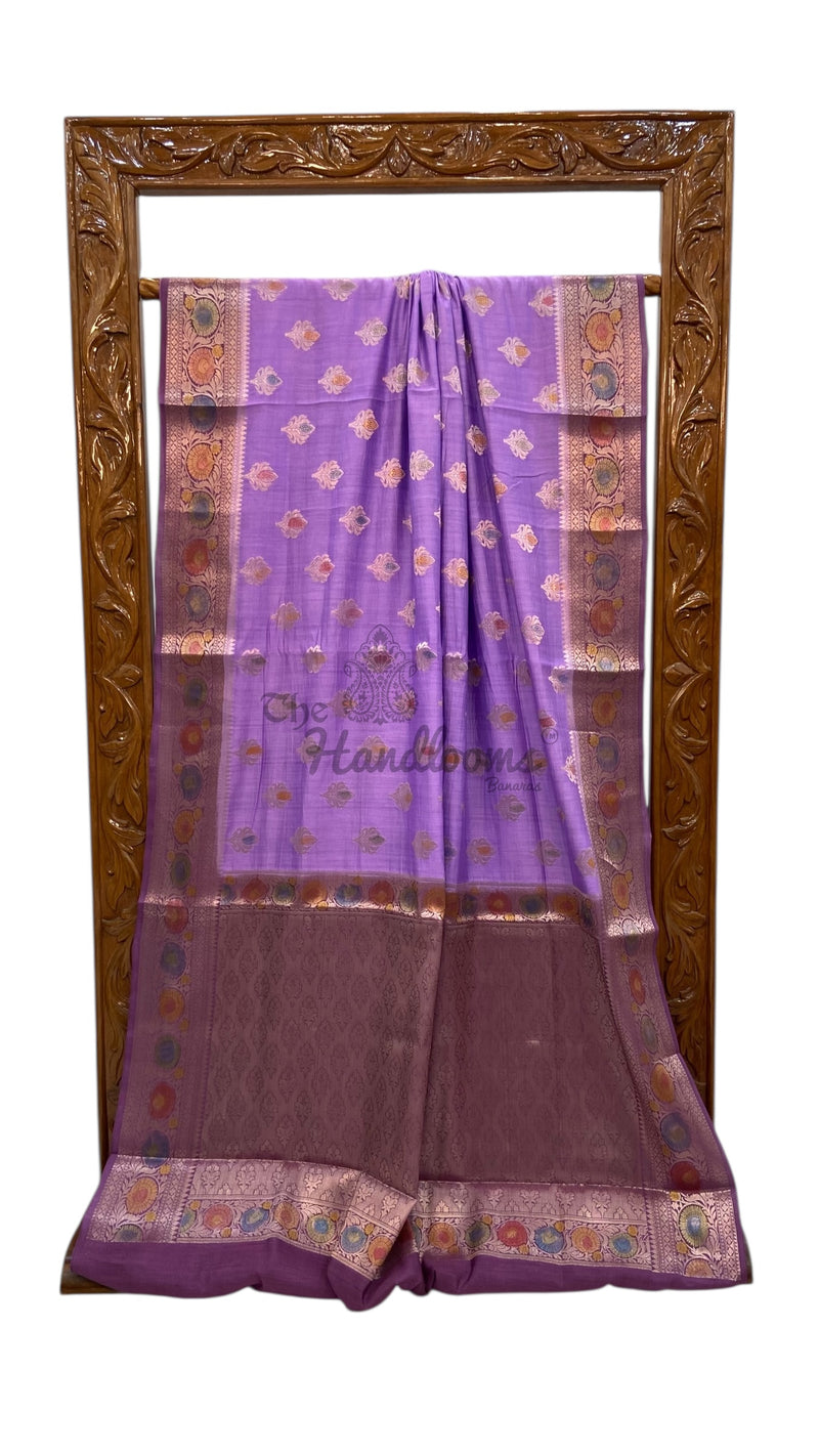 Pure Chiniya Silk Handloom Banarasi Saree - The Handlooms