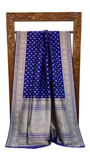 Pure Katan Silk Banarasi Handloom Saree - All Over Sona Roopa Kadua Motifs - The Handlooms