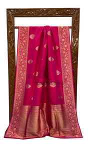 Pure Katan Silk Banarasi Handloom Saree - All Over Sona Roopa Kadua Boota - The Handlooms