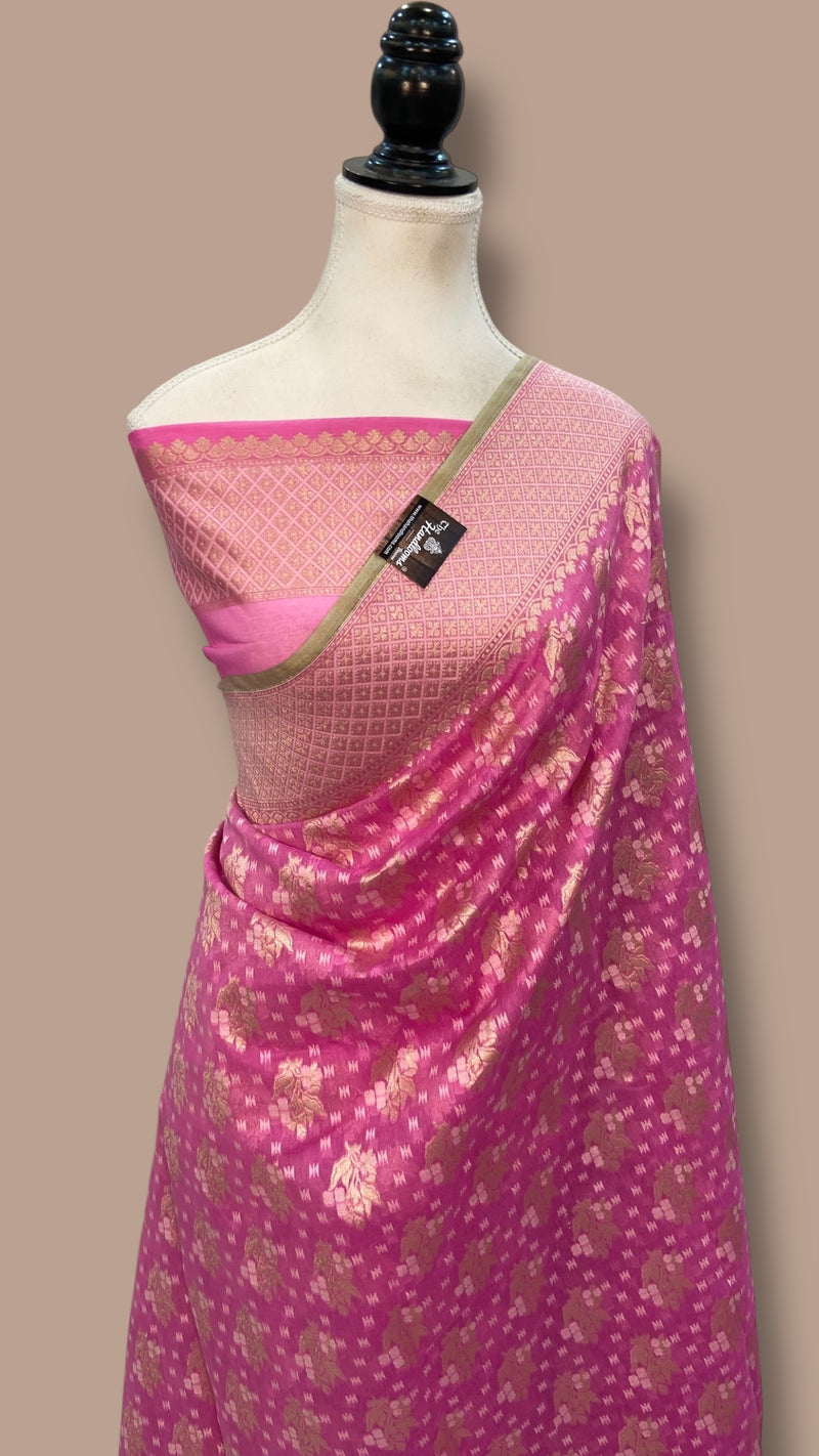 Pure Cotton Banarasi Brocade Handloom Saree - The Handlooms