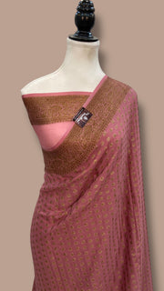 Pure Chiffon Khaddi Banarasi Saree - The Handlooms