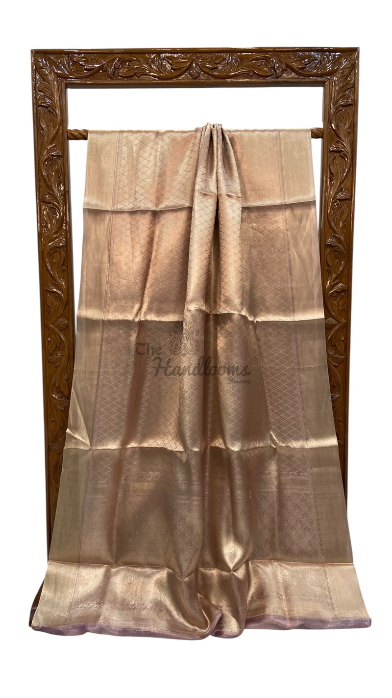 Pure Kora Tissue Tanchui Handloom Banarasi Saree - The Handlooms