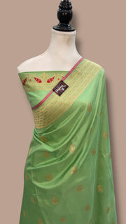 Pure Katan Silk Banarasi Handloom Saree - All over Kadua motifs With Meenakari - The Handlooms