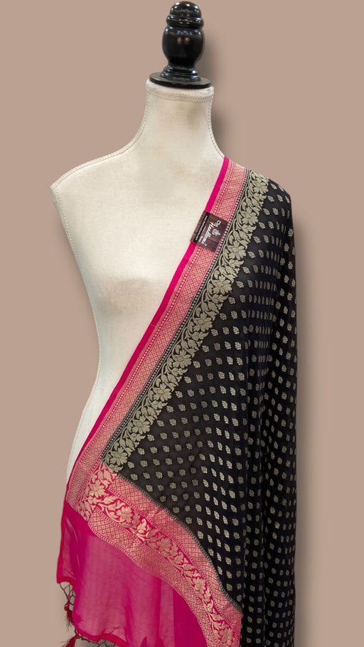 Pure Khaddi Georgette Handloom Dupatta - The Handlooms