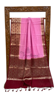 Pure Chiniya Silk Khaddi Handloom Banarasi Saree - The Handlooms