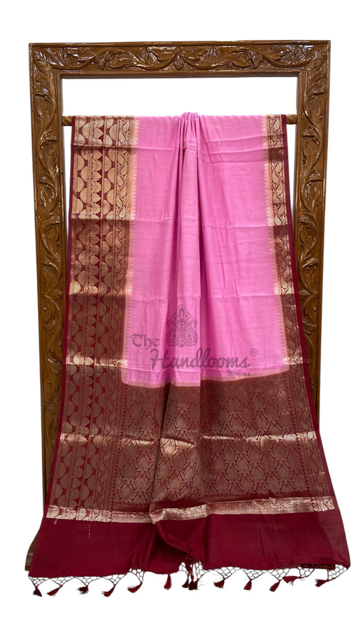 Pure Chiniya Silk Khaddi Handloom Banarasi Saree - The Handlooms