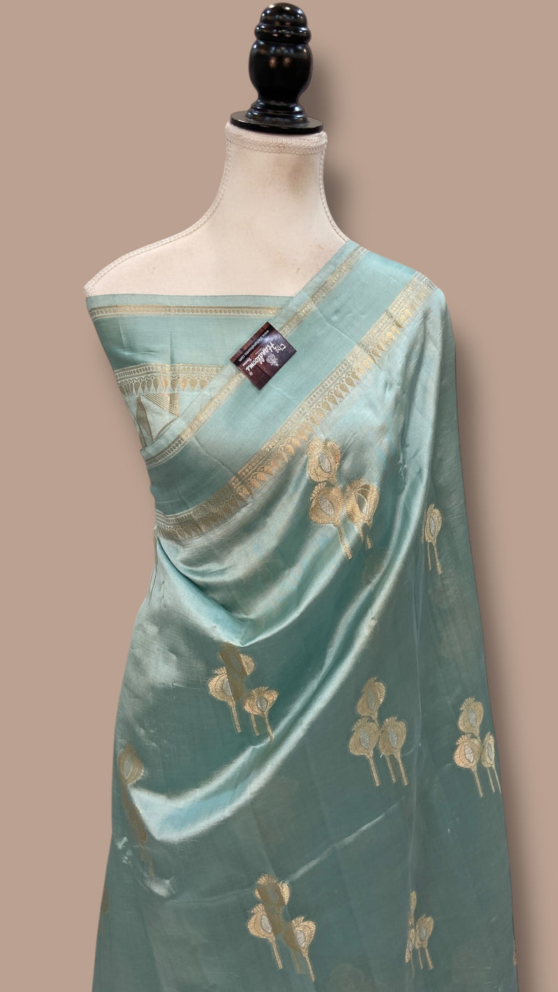 Pure Mango Silk Banarasi Handloom Saree - The Handlooms