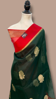 Pure Kora Handloom Banarasi Saree - The Handlooms