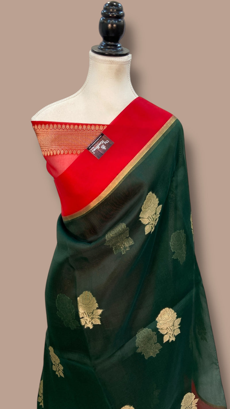 Pure Kora Handloom Banarasi Saree - The Handlooms