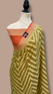 Pure Chiffon Khaddi Banarasi Saree - The Handlooms