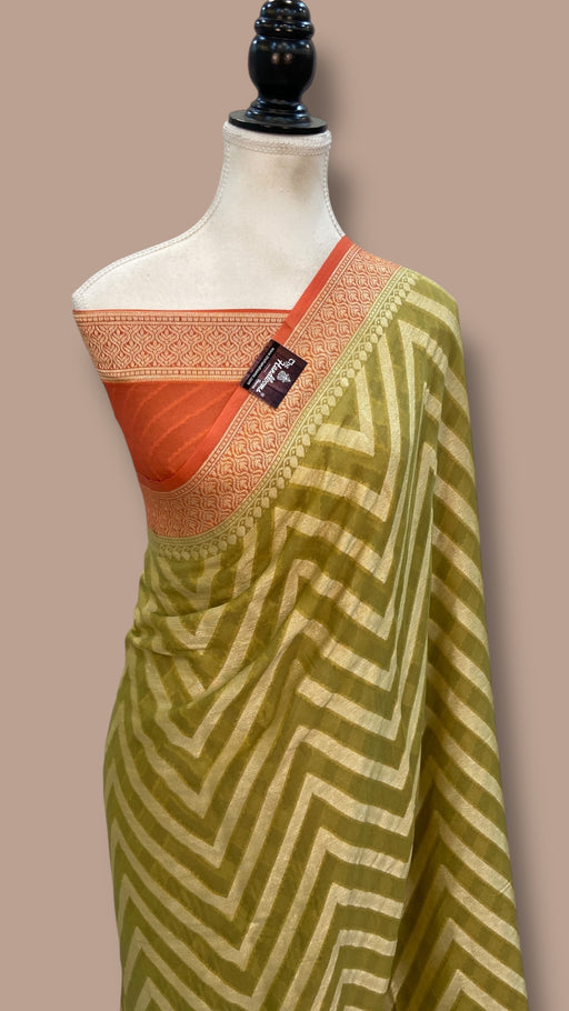 Pure Chiffon Khaddi Banarasi Saree - The Handlooms