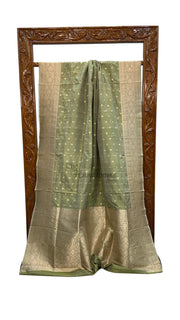 Pure Katan Silk Banarasi Handloom Saree - All Over Motifs - The Handlooms