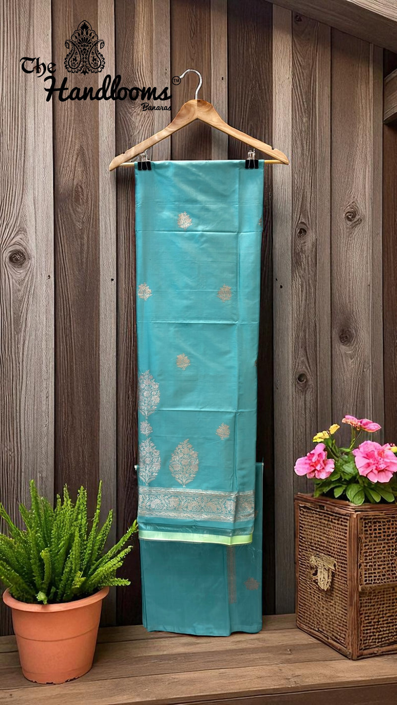 Pure Katan Silk Handlooms Banarasi Dress material - The Handlooms