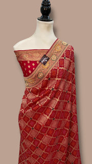 Georgette Banarasi Saree With Handwork - The Handlooms