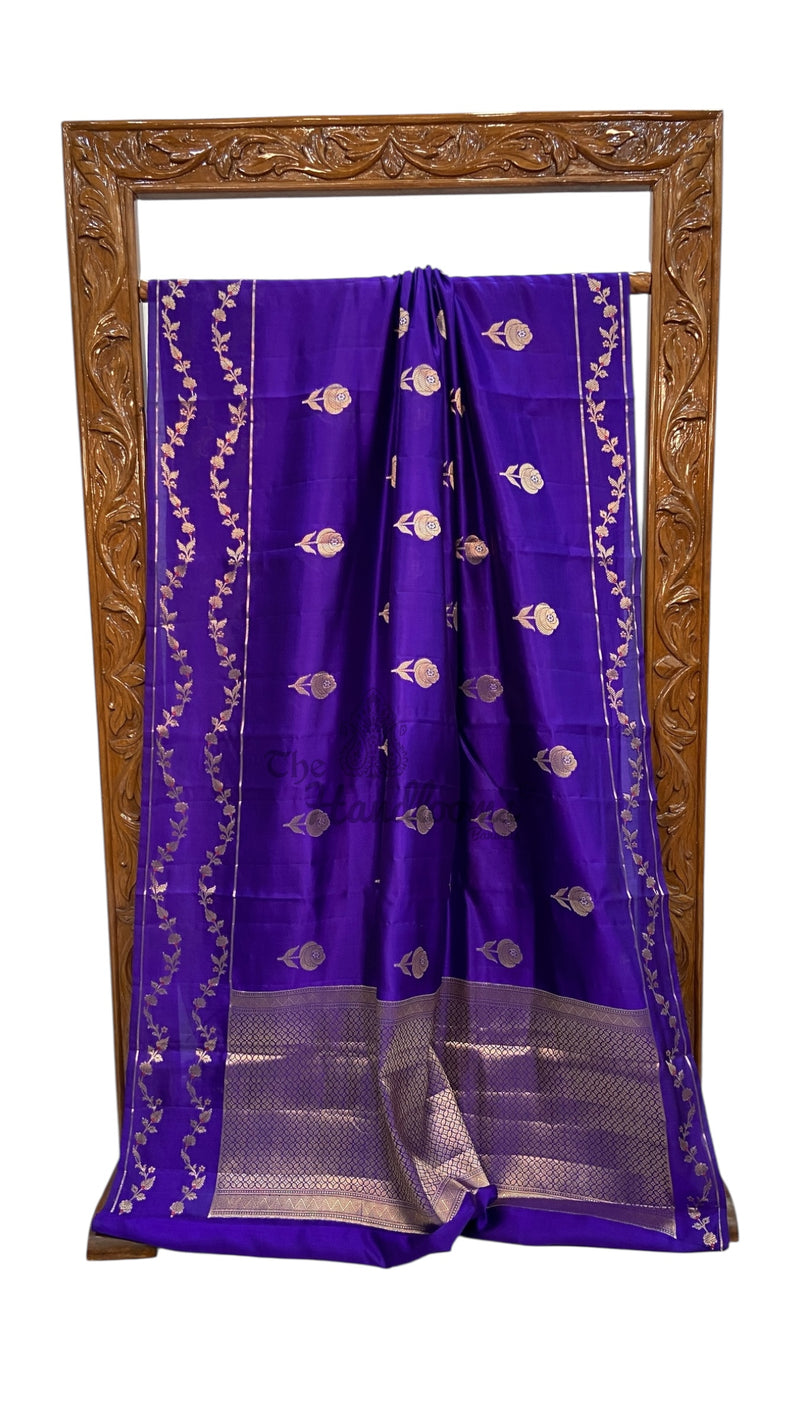 Pure Mango Silk Banarasi Handloom Saree - The Handlooms