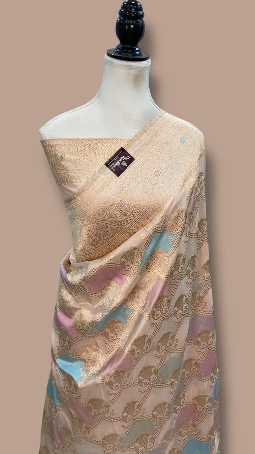Ektara Pure Katan Silk Banarasi Handloom Saree - All Over Kadiyal Jaal Work - The Handlooms