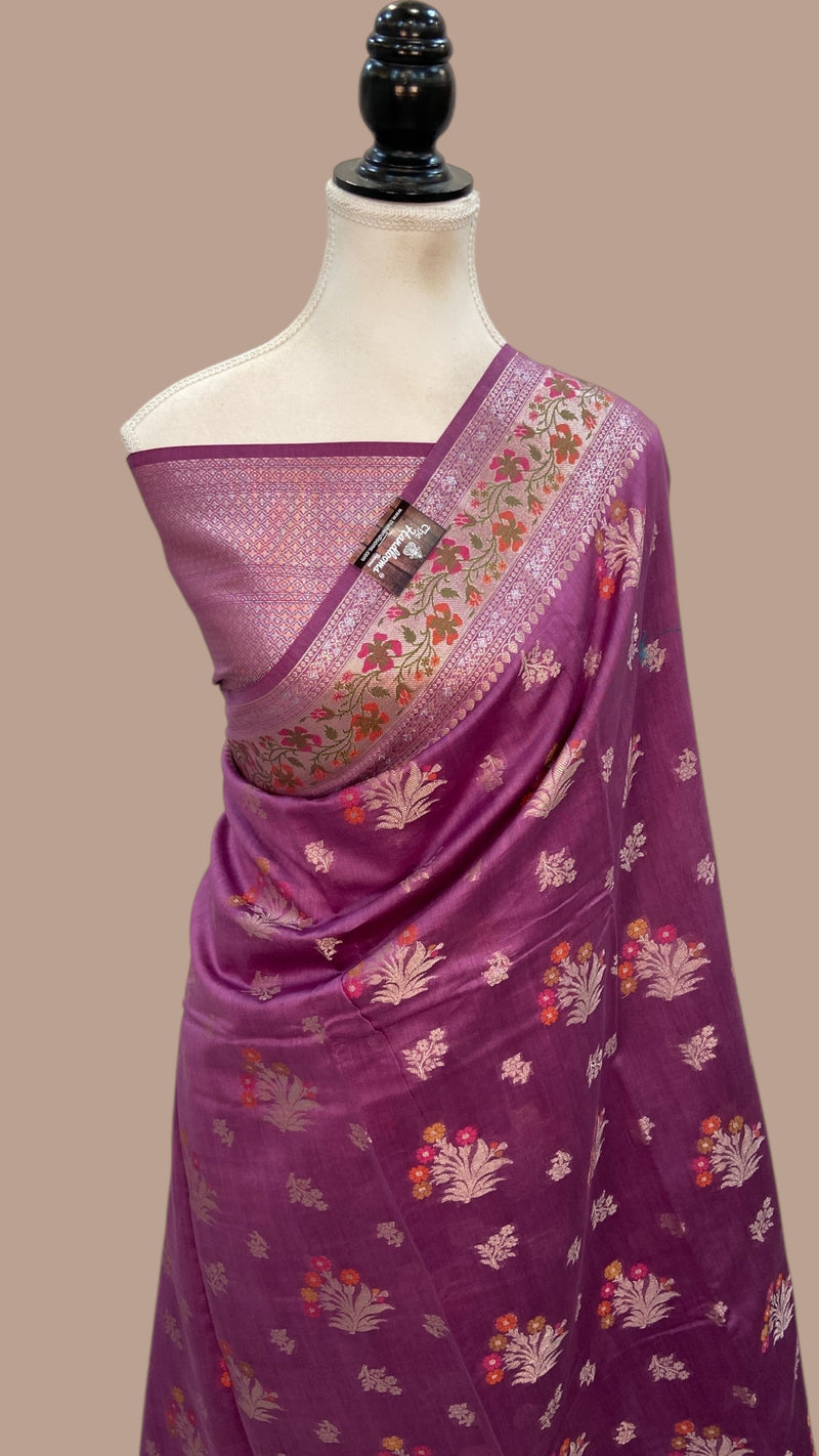 Pure Chiniya Silk Handloom Banarasi Saree - The Handlooms