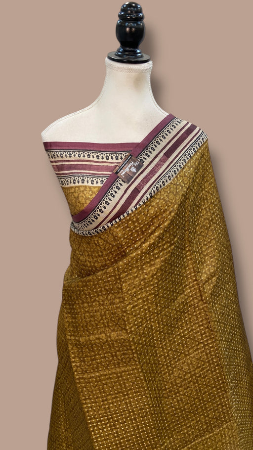 Pure Tussar Silk Handloom Banarasi Saree - The Handlooms