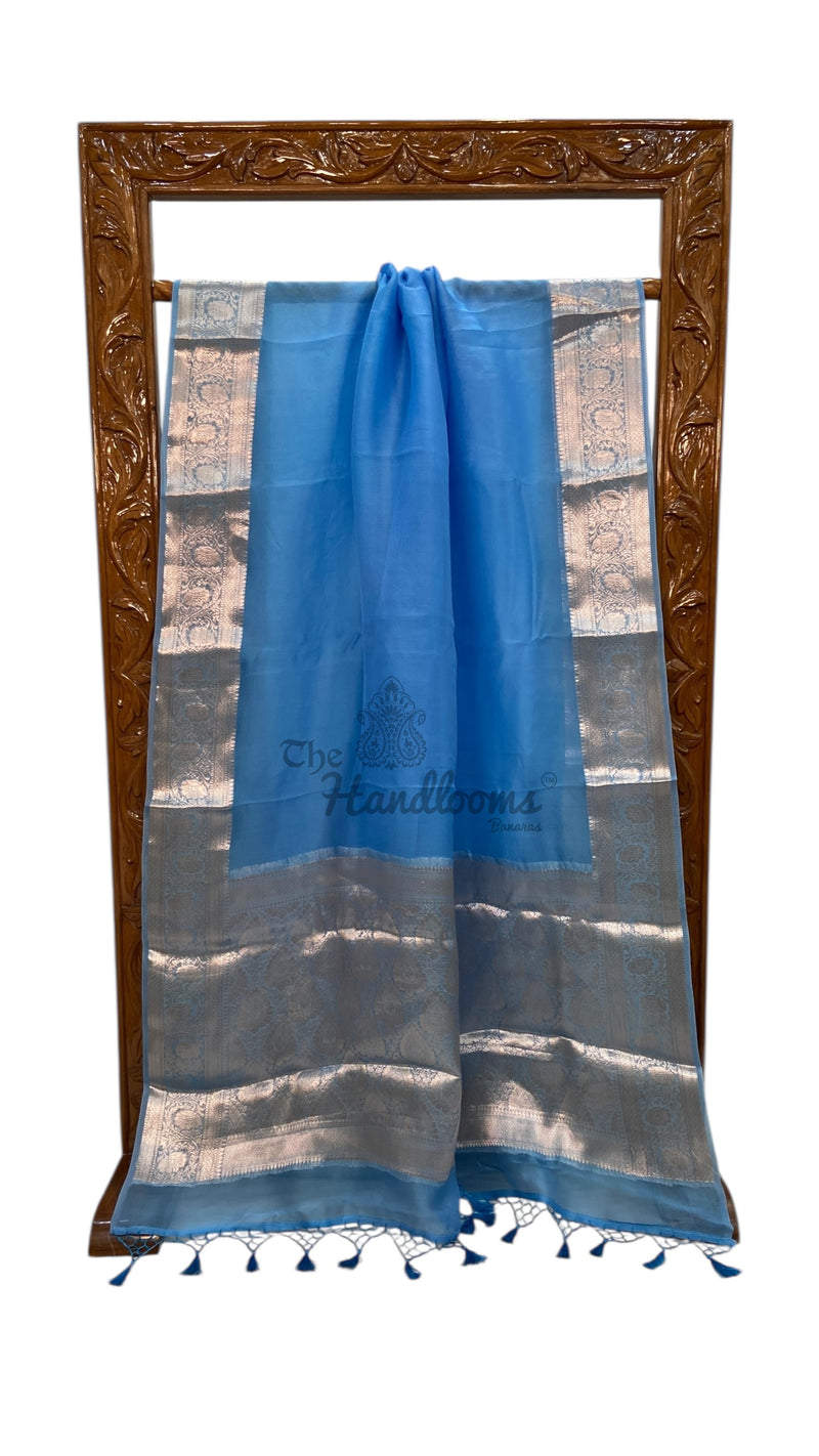 Pure Kora Silk Handloom Banarasi Saree - The Handlooms