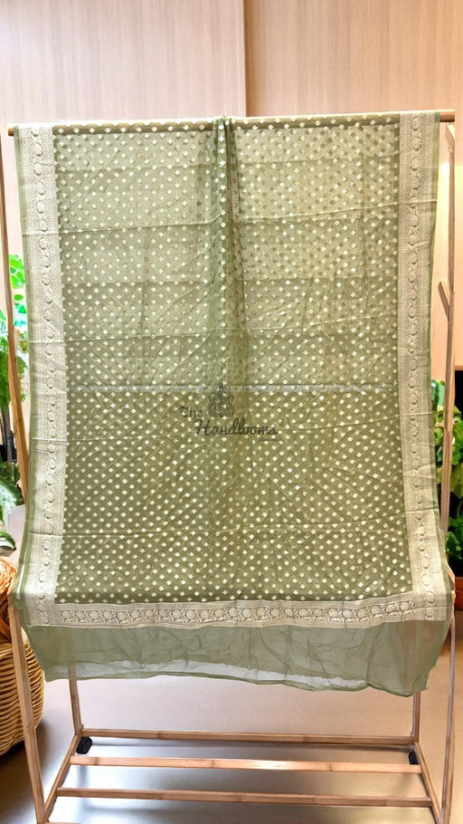 Pure Khaddi Georgette Handloom Dupatta - The Handlooms