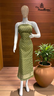 Tissue Khaddi Georgette Banarasi Dress material - The Handlooms